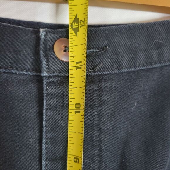 R.G. Browns 100% Cotton Classic Wide Leg Black Cotton High-Waisted Shorts - Picture 9 of 11